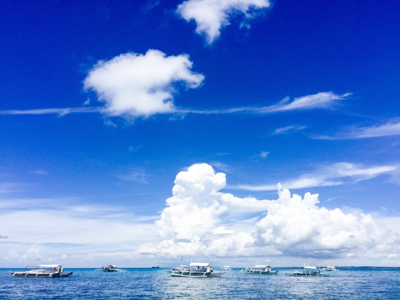 マラパスクア島から海を眺める Malapascua