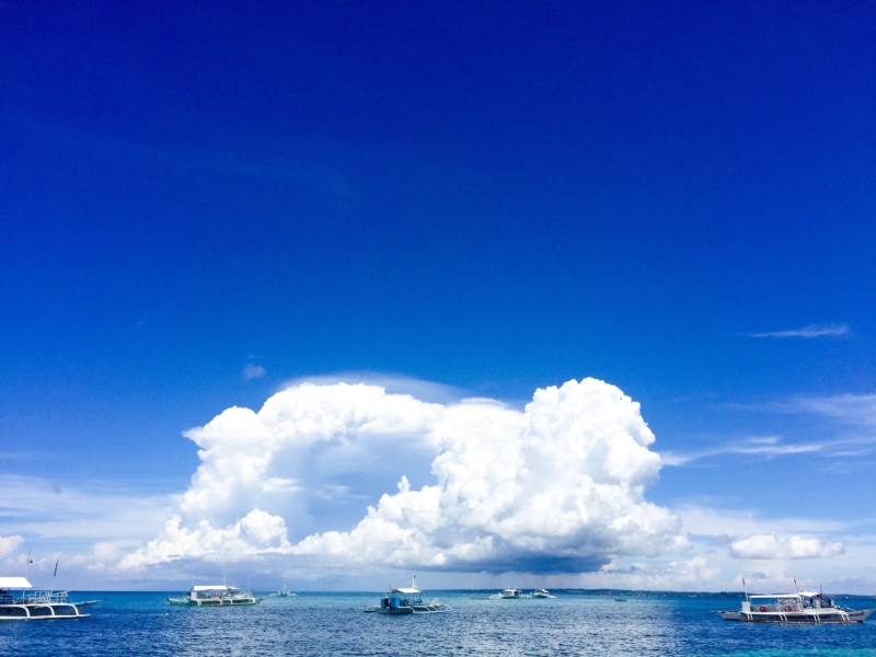 マラパスクア島から海を眺める Malapascua